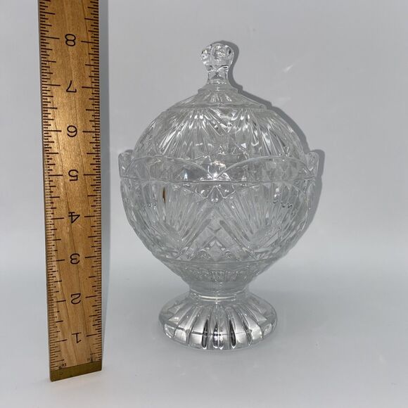 Shannon Crystal Covered Candy Dish Freedom GODINGER Heavy Cut Crystal Slovakia - Picture 2 of 10